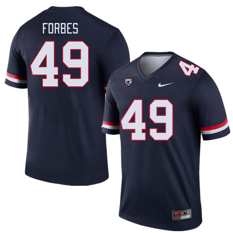 Men #49 Jordan Forbes Arizona Wildcats College Football Jerseys Stitched-Navy